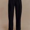 Penelope Pleated High Waisted Pants – Black Penelope Pleated High Waisted Pants – Black