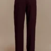 Penelope Pleated High Waisted Pants – Mahogany Penelope Pleated High Waisted Pants – Mahogany