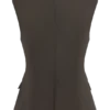 Penelope Suiting Sleeveless Blazer – Chocolate Penelope Suiting Sleeveless Blazer – Chocolate