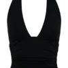 Peregrine Modal Gathered Halter Top – Black
