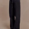 Perrie Mid Rise Straight Leg Tie Jeans – Washed Black Perrie Mid Rise Straight Leg Tie Jeans – Washed Black