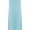 Petra Ruched Knit Maxi Skirt – Light Blue