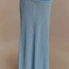 Petra Ruched Knit Maxi Skirt – Light Blue