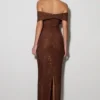 Phi Multi-Wear Cowl Diamante Maxi Dress – Chocolate