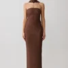 Phi Multi-Wear Cowl Diamante Maxi Dress – Chocolate