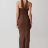Phi Multi-Wear Cowl Diamante Maxi Dress – Chocolate