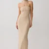 Phi Multi-Wear Cowl Diamante Maxi Dress – Gold