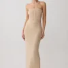 Phi Multi-Wear Cowl Diamante Maxi Dress – Gold