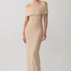 Phi Multi-Wear Cowl Diamante Maxi Dress – Gold