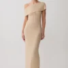 Phi Multi-Wear Cowl Diamante Maxi Dress – Gold