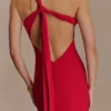 Philippa Knotted Crepe Maxi Dress – Ruby