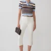 Mary Denim Capris – White Mary Denim Capris – White