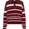 Philly Stripe Long Sleeve Knit Jumper – Burgundy/Cream Philly Stripe Long Sleeve Knit Jumper – Burgundy/Cream