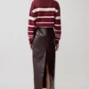 Philly Stripe Long Sleeve Knit Jumper – Burgundy/Cream Philly Stripe Long Sleeve Knit Jumper – Burgundy/Cream