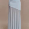 Portia Scuba And Mesh Maxi Skirt – Pale Blue Portia Scuba And Mesh Maxi Skirt – Pale Blue