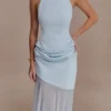Portia Scuba Sleeveless Top – Pale Blue