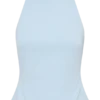 Portia Scuba Sleeveless Top – Pale Blue