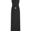 Quincy Halter Maxi Dress With Hardware – Black