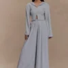 Aspen Gathered Wide Leg Jogger – Light Grey Marle Aspen Gathered Wide Leg Jogger – Light Grey Marle