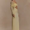 Rafaella Slinky And Mesh Maxi Dress – Lemon Rafaella Slinky And Mesh Maxi Dress – Lemon
