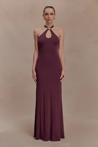 Ramona Modal Maxi Dress With Hardware – Mahogany