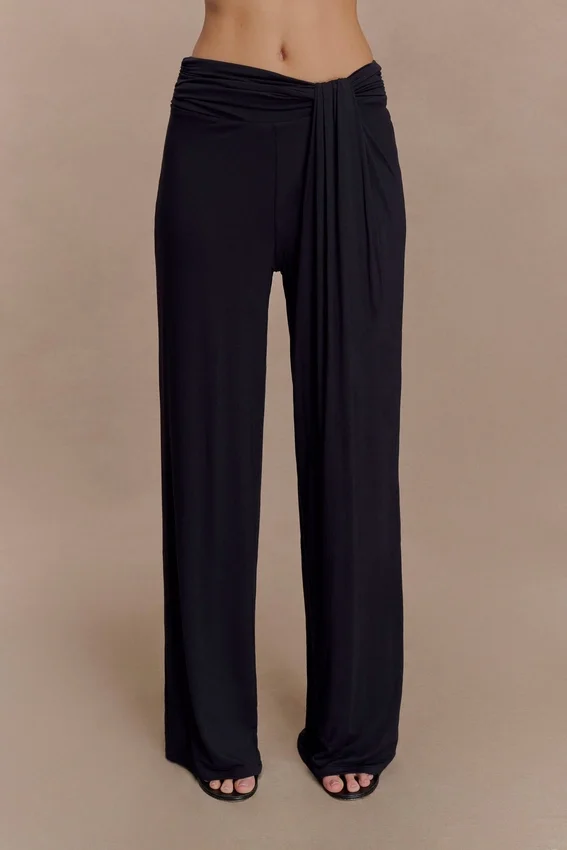 Ramona Modal Straight Leg Pant – Black Ramona Modal Straight Leg Pant – Black