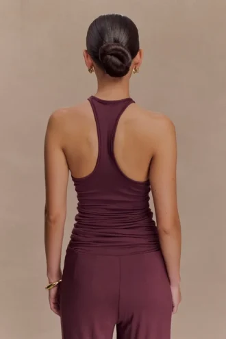 Ramona Modal Tank Top With Hardware – Mahogany