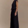Raya Mid Rise Wide Leg Linen Pant – Black Raya Mid Rise Wide Leg Linen Pant – Black