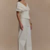 Rayne Off Shoulder Denim Top – White Rayne Off Shoulder Denim Top – White