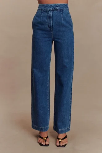 Rayne Wide Leg Denim Jeans – 90’S Blue
