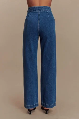 Rayne Wide Leg Denim Jeans – 90’S Blue
