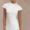 Remi Suiting Mini Dress With Floral Hardware – White