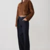 Remy Faux Suede & Leather Collared Jacket – Tan Remy Faux Suede & Leather Collared Jacket – Tan