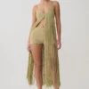Renee Lurex Crochet Maxi Dress – Gold Renee Lurex Crochet Maxi Dress – Gold