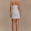 Reyes Cotton Floral Mini Dress – White