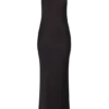 Rinna Satin Halter Maxi Dress – Black