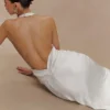 Rinna Satin Halter Maxi Dress – Ivory