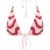 Robyn Beaded Triangle Bikini Top – Pink