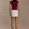 Romana Short Sleeve Mesh Top – Burgundy Romana Short Sleeve Mesh Top – Burgundy