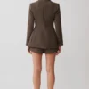 Romy Structured Blazer With Hardware – Herringbone