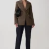 Romy Structured Blazer With Hardware – Herringbone