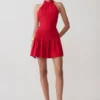 Rory Halter Mini Knit Dress – Red Rory Halter Mini Knit Dress – Red