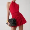 Rory Halter Mini Knit Dress – Red Rory Halter Mini Knit Dress – Red