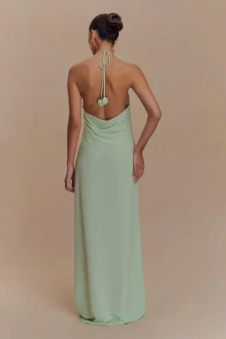 Rosalia Cowl Neck Maxi Dress – Sage
