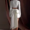 Rosanna Suiting Bow Mini Dress – Ivory Rosanna Suiting Bow Mini Dress – Ivory
