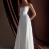 Rosella Satin Strapless Maxi Dress – White Rosella Satin Strapless Maxi Dress – White