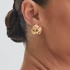 Rowan Knotted Earrings – Gold