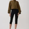Rue Funnel Neck Bomber Jacket – Khaki Rue Funnel Neck Bomber Jacket – Khaki