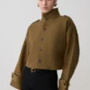 Rue Funnel Neck Bomber Jacket – Khaki Rue Funnel Neck Bomber Jacket – Khaki