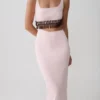 Ruvic Knit Maxi Beaded Dress – Baby Pink Ruvic Knit Maxi Beaded Dress – Baby Pink